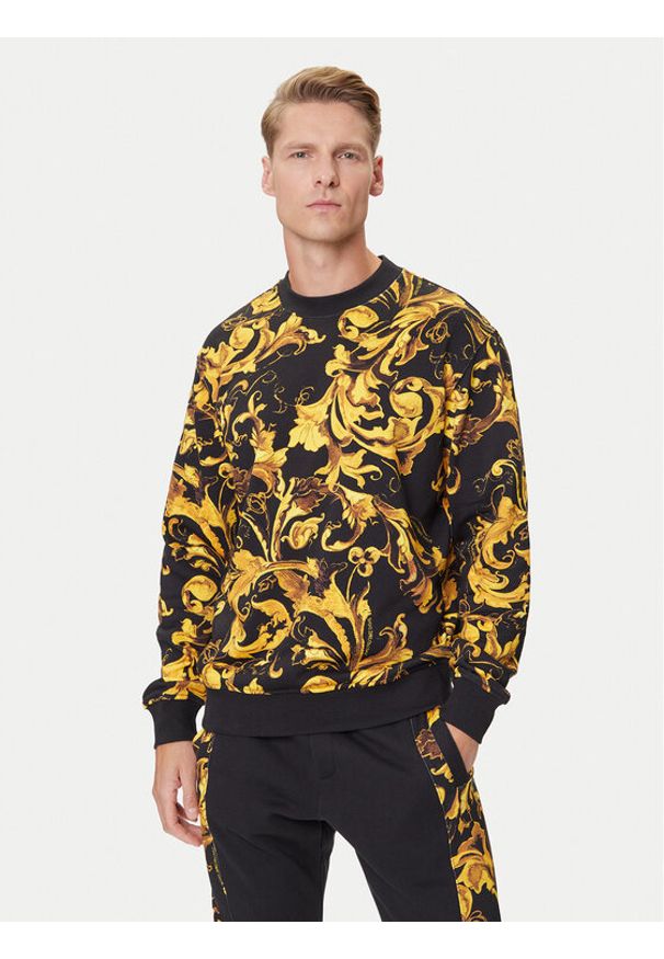 Versace Jeans Couture Bluza 79GAI3R0 FS201 Czarny Regular Fit. Kolor: czarny. Materiał: bawełna