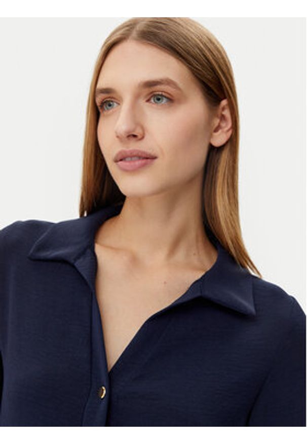Morgan Sukienka codzienna 251-RDINAR Granatowy Regular Fit. Okazja: na co dzień. Kolor: niebieski. Materiał: syntetyk. Typ sukienki: proste. Styl: casual