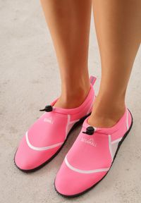 Born2be - Fuksjowo-Białe Elastyczne Buty Sportowe do Wody Ralvie. Okazja: na plażę. Kolor: różowy. Materiał: bawełna, len. Sezon: lato #2