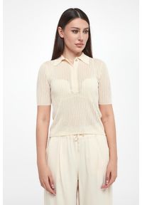 Marella - Sweter damski z krótkim rękawem Torbole MARELLA MONOCHROME. Długość rękawa: krótki rękaw. Długość: krótkie
