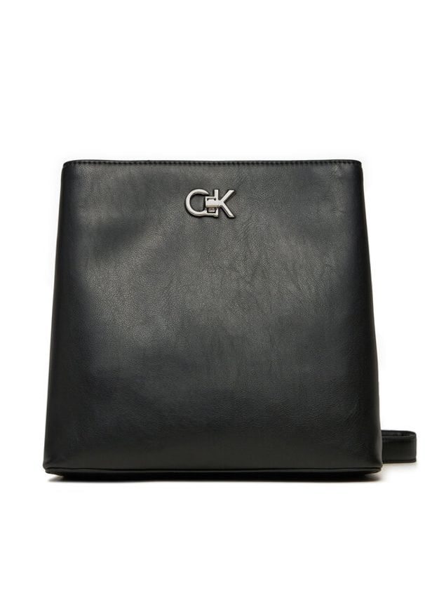 Calvin Klein Torebka Ck Bucket Bag K60K612803 Czarny. Kolor: czarny. Materiał: skórzane