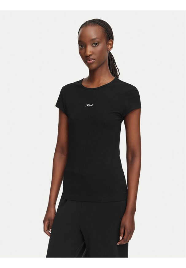 Karl Lagerfeld - KARL LAGERFELD Komplet t-shirtów B3W47010 Kolorowy Slim Fit. Typ kołnierza: dekolt w karo. Materiał: bawełna. Wzór: kolorowy