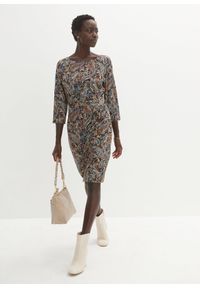 bonprix - Sukienka we wzór paisley. Kolor: czarny. Wzór: nadruk, paisley #3