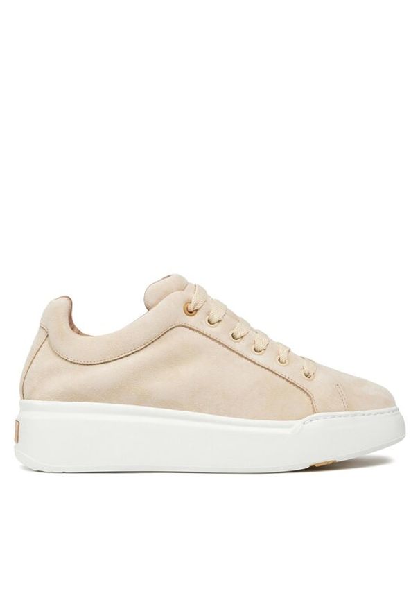 Max Mara Sneakersy Maxisf 24147610916 Beżowy. Kolor: beżowy. Materiał: zamsz, skóra