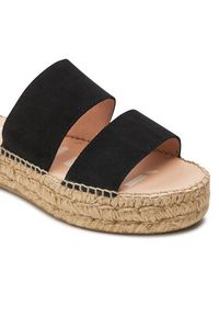 Manebi Espadryle Hamptons Double Sole 2 Bands Sandals K 1.0 JB Czarny. Kolor: czarny. Materiał: skóra, zamsz #4