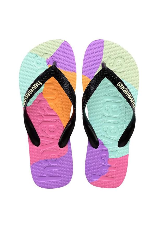 Havaianas japonki TOP LOGOMANIA kolor czarny 4147526.0090. Kolor: czarny. Materiał: guma