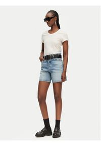 G-Star RAW - G-Star Raw Szorty jeansowe Clean Edge D28386-E205 Niebieski jasny Regular Fit. Kolor: niebieski. Materiał: bawełna #4