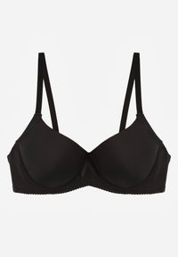 Renee - Czarny Gładki Biustonosz o Klasycznym Fasonie Arriethia. Kolor: czarny. Wzór: gładki #2