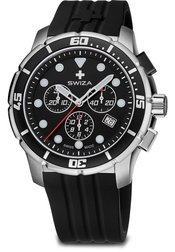 Zegarek Swiza Zegarek Tetis Chrono SST czarny (WAT.0463.1001). Kolor: czarny