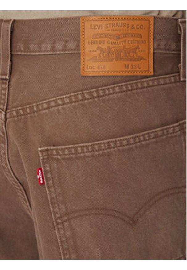 Levi's® Szorty jeansowe 478™ 001GU-0003 Brązowy Baggy Fit. Kolor: brązowy. Materiał: bawełna