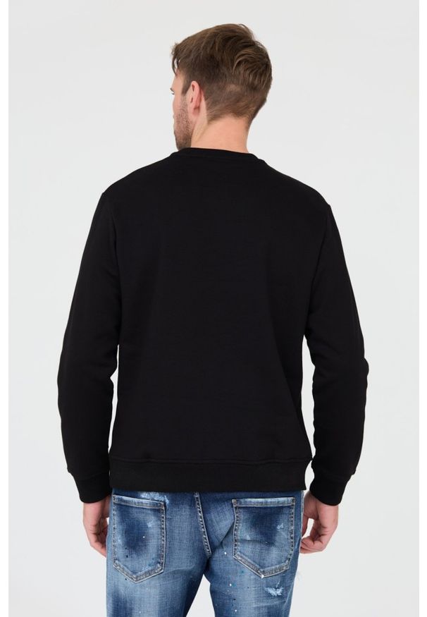 Just Cavalli - JUST CAVALLI Czarna męska bluza R Logo, Rozmiar M. Typ kołnierza: bez kaptura. Kolor: czarny