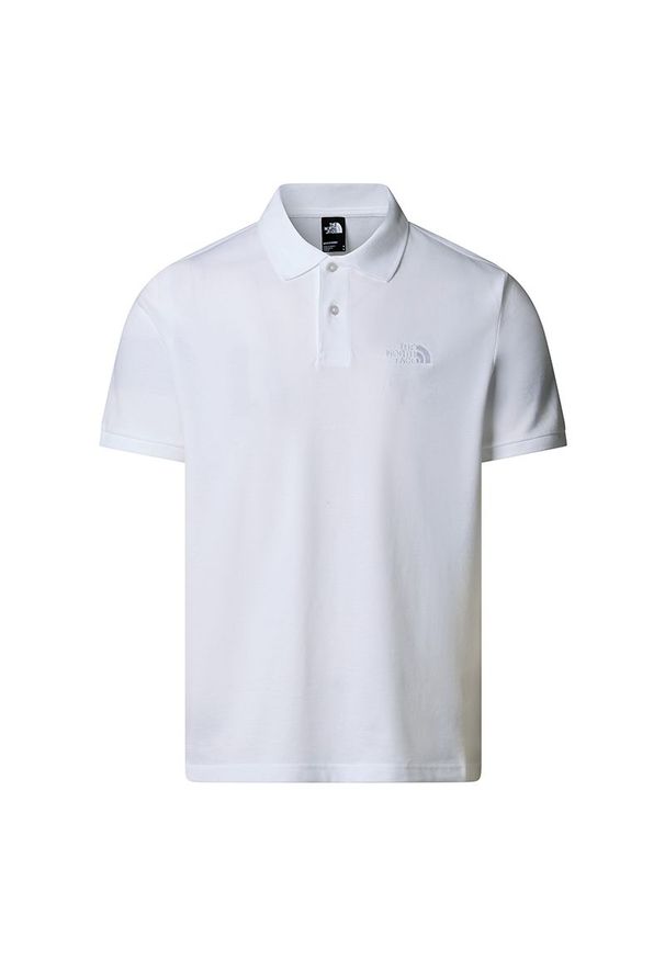 Koszulka męska The North Face Essential Regular Polo 0A8C1PFN41 - biała. Typ kołnierza: polo. Kolor: biały. Materiał: dresówka, bawełna. Długość rękawa: krótki rękaw. Długość: krótkie