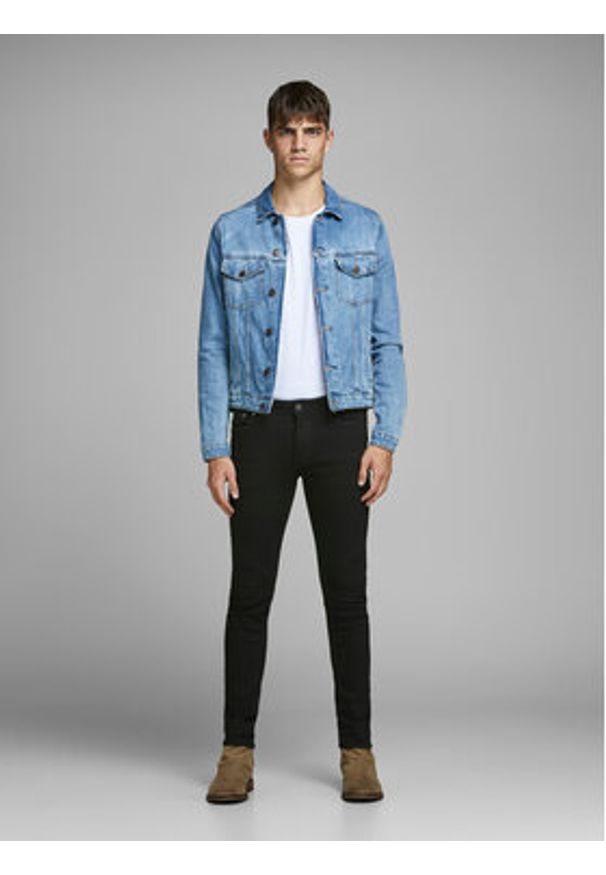 Jack & Jones Jeansy Liam 12109952 Czarny Skinny Fit. Kolor: czarny