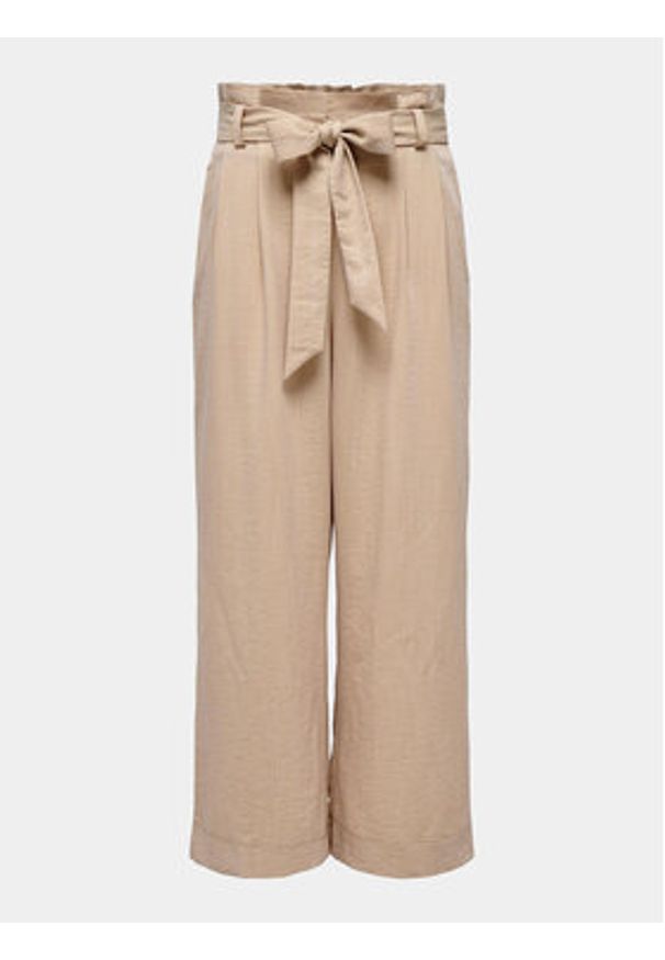 only - ONLY Spodnie materiałowe Marsa 15269628 Beżowy Flared Fit. Kolor: beżowy. Materiał: syntetyk