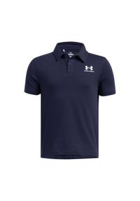 Koszulka polo dla dzieci Under Armour Icon. Typ kołnierza: polo. Kolor: biały, niebieski, wielokolorowy. Materiał: materiał #1