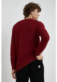 Mustang sweter bawełniany męski kolor czerwony lekki. Kolor: czerwony. Materiał: bawełna #4