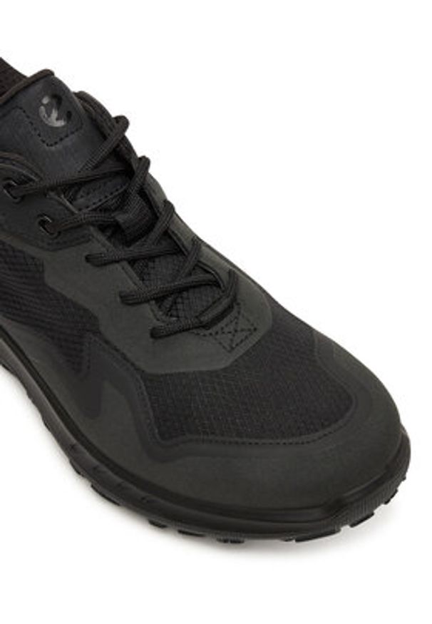 ecco - ECCO Sneakersy 82433357341 Czarny. Kolor: czarny. Materiał: materiał