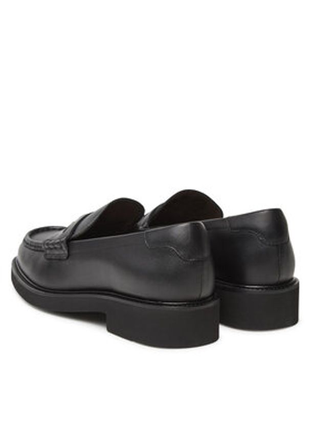 TOMMY HILFIGER - Tommy Hilfiger Mokasyny Crest Squarish Toe Penny Loafer FW0FW08633 Czarny. Kolor: czarny. Materiał: skóra