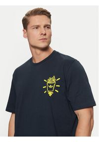 Adidas - adidas T-Shirt Street B JP4500 Granatowy Loose Fit. Kolor: niebieski. Materiał: bawełna. Styl: street #5