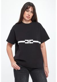 Elisabetta Franchi - T-shirt damski z logo ELISABETTA FRANCHI #1