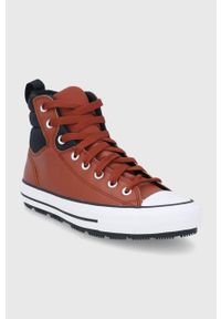 Converse - Trampki. Nosek buta: okrągły. Zapięcie: sznurówki. Kolor: brązowy. Materiał: guma #4