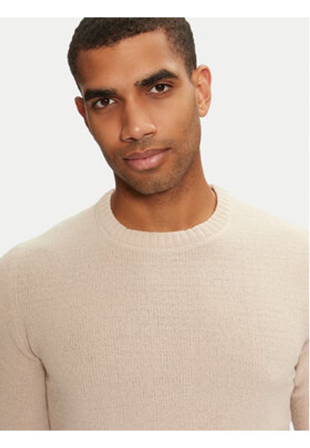 Only & Sons Sweter Sethan 22029788 Beżowy Regular Fit. Kolor: beżowy. Materiał: syntetyk
