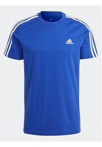 Adidas - adidas T-Shirt Essentials Single Jersey 3-Stripes T-Shirt IC9338 Niebieski Regular Fit. Kolor: niebieski. Materiał: bawełna #7