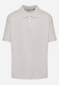 Born2be - Ciemnoszara Klasyczna Koszulka Polo z Bawełny Erdetia. Okazja: na co dzień, na spacer. Typ kołnierza: polo. Kolekcja: plus size. Kolor: szary. Materiał: bawełna. Styl: klasyczny