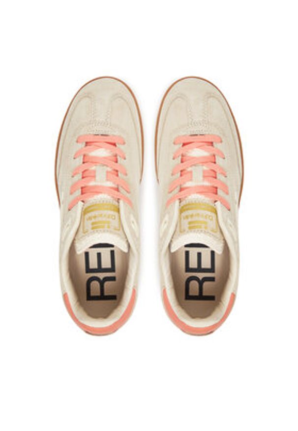 D.Franklin Sneakersy DFSH387005 Beżowy. Kolor: beżowy. Materiał: zamsz, skóra