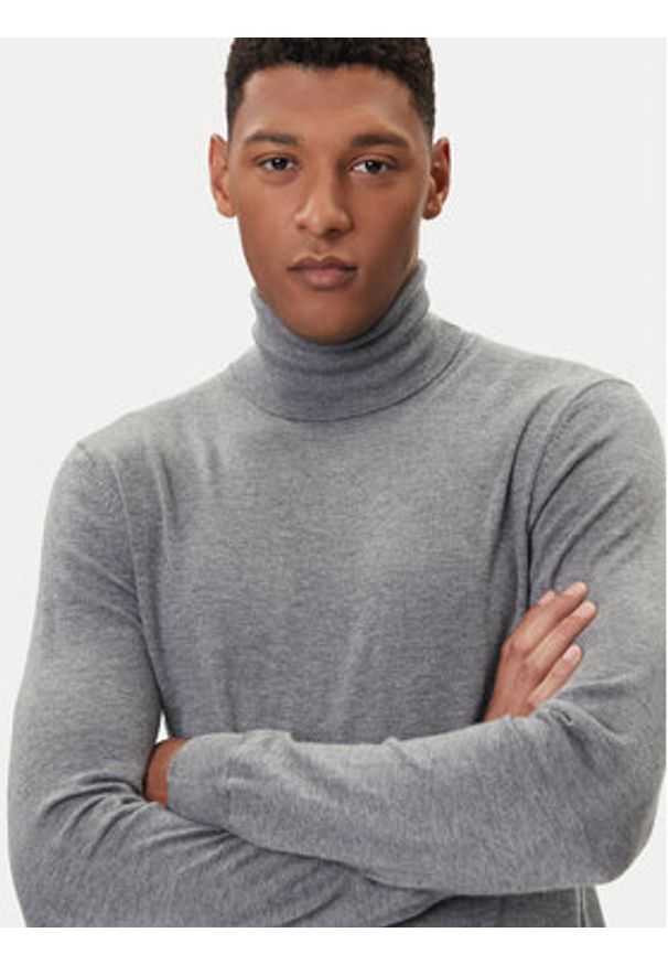 Guess Golf M5BR09 Z0432 Szary Regular Fit. Typ kołnierza: golf. Kolor: szary. Materiał: syntetyk