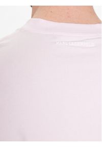 Karl Lagerfeld - KARL LAGERFELD T-Shirt 755080 532221 Różowy Regular Fit. Typ kołnierza: dekolt w karo. Kolor: różowy. Materiał: bawełna #3