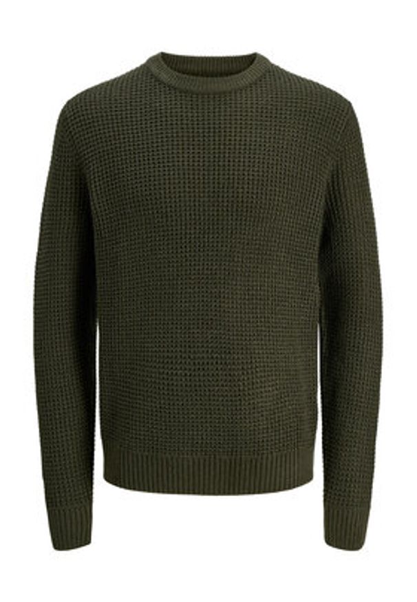 Jack & Jones Sweter Global 12287594 Zielony Regular Fit. Kolor: zielony. Materiał: bawełna