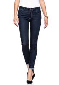 Wrangler - WRANGLER HIGH SKINNY COSY TOUCH W27HRL21N. Stan: podwyższony. Wzór: jednolity #8