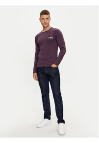 Emporio Armani Underwear Longsleeve 111023 4F715 05093 Fioletowy Slim Fit. Kolor: fioletowy. Materiał: bawełna. Długość rękawa: długi rękaw