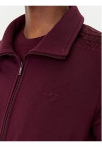 Adidas - adidas Bluza Firebird Lace KC6451 Bordowy Slim Fit. Kolor: czerwony. Materiał: bawełna #4