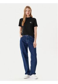 Calvin Klein Jeans Komplet 2 t-shirtów LV047C905G Czarny Regular Fit. Kolor: czarny. Materiał: bawełna #8