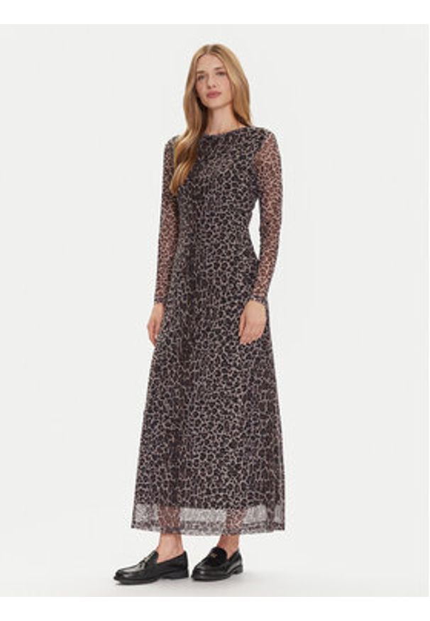 Tommy Jeans Sukienka codzienna DW0DW21511 Brązowy Regular Fit. Okazja: na co dzień. Kolor: brązowy. Materiał: syntetyk. Typ sukienki: proste. Styl: casual