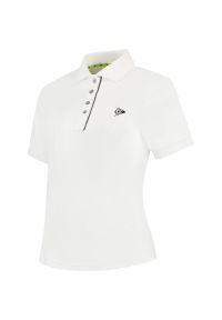 DUNLOP - Koszulka sportowa damska Dunlop Club Polo z kołnierzykiem. Typ kołnierza: polo. Kolor: biały. Sport: tenis #1