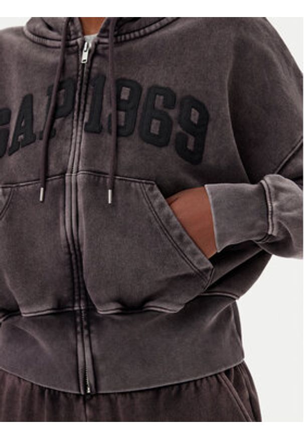 GAP - Gap Bluza 714577-02 Brązowy Oversize. Kolor: brązowy. Materiał: bawełna