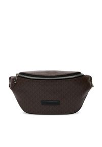 Calvin Klein Nerka Emblem Aop Coated Waistbag LV04D3135G Brązowy. Kolor: brązowy. Materiał: skóra #1