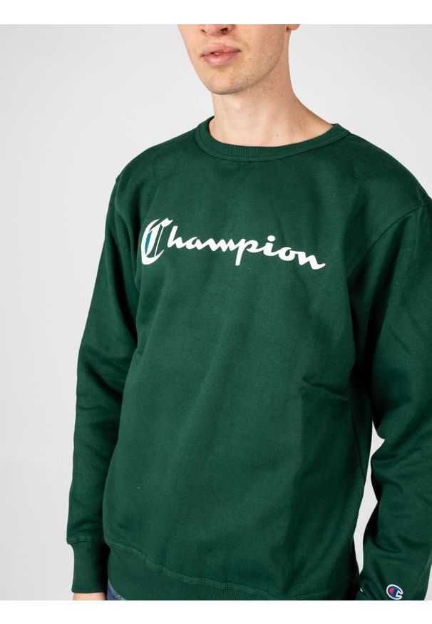 Champion Bluza "C-Neck" | HBGF88H586NJA | Mężczyzna | Zielony. Okazja: na co dzień. Kolor: zielony. Materiał: bawełna, poliester. Styl: casual