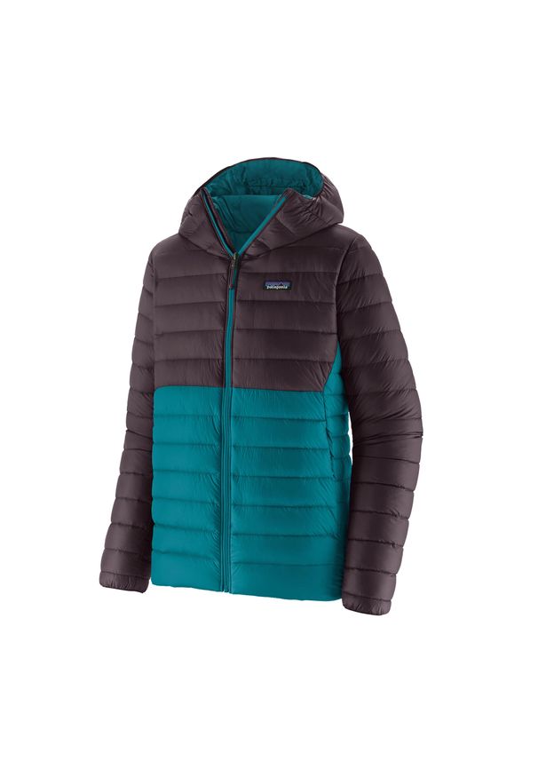 Kurtka puchowa męska Patagonia Down Sweater Hoody. Kolor: niebieski. Materiał: puch. Sport: turystyka piesza