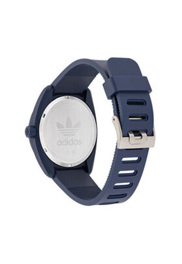 Adidas - adidas Zegarek AO Street Project Three AOST25545 Granatowy. Kolor: niebieski. Materiał: syntetyk. Styl: street