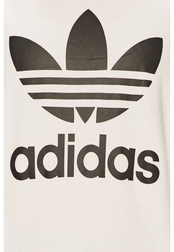 adidas Originals - Bluza bawełniana. Okazja: na co dzień. Kolor: biały. Materiał: bawełna. Długość rękawa: długi rękaw. Długość: długie. Wzór: nadruk. Styl: casual