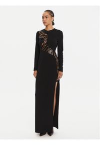 Just Cavalli Sukienka wieczorowa 79PAO919 N0587 Czarny Regular Fit. Kolor: czarny. Materiał: syntetyk. Styl: wizytowy
