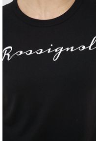 Rossignol T-shirt bawełniany kolor czarny. Okazja: na co dzień. Kolor: czarny. Materiał: bawełna. Wzór: nadruk. Styl: casual #2