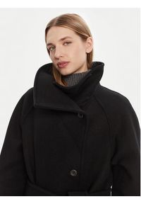 Calvin Klein Płaszcz wełniany LV044D557G Czarny Regular Fit. Kolor: czarny. Materiał: wełna #7