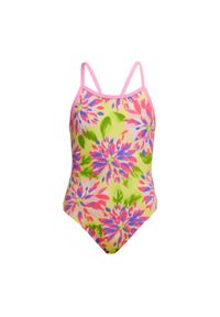 FUNKITA - Strój kąpielowy dziewczęcy Funkita Spring Sun Single Strap. Kolor: zielony, wielokolorowy. Materiał: poliester. Wzór: kolorowy