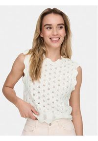 only - ONLY Bluzka Luna 15291602 Écru Regular Fit. Materiał: syntetyk