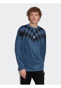 Adidas - adidas Longsleeve Rekive Graphic HK7331 Niebieski Loose Fit. Kolor: niebieski. Materiał: syntetyk. Długość rękawa: długi rękaw #6